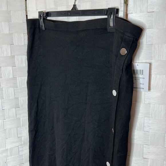 Black Long Skirt 89th Madison SZ Large NWT - Picture 2 of 5